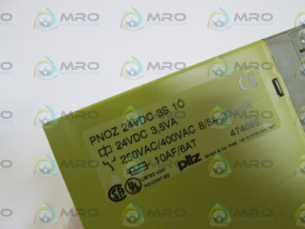 PILZ SAFETY RELAY PNOZ 24VDC 3S 10 NSMP
