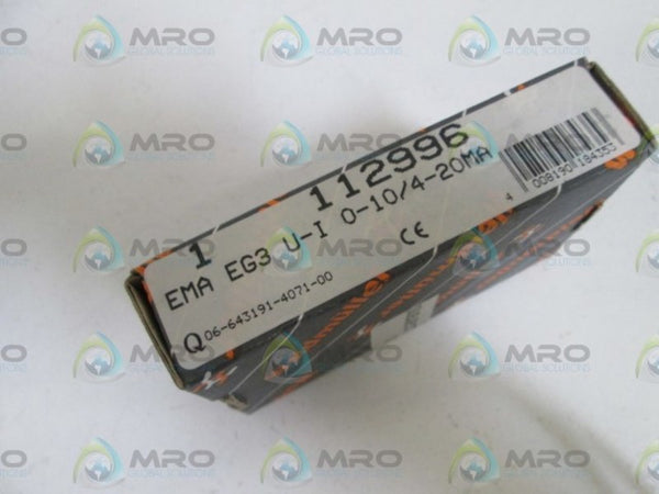 WEIDMULLER RELAY 112996 / EMA EG3 U/I 0-10/4-20MA  NSMP