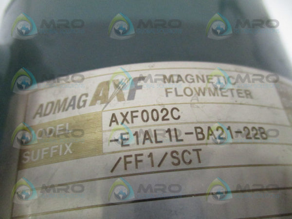 YOKOGAWA ADMAG AXF AXF002C-E1AL1L-BA21-22B/FF1/SCT MAGNETIC FLOW METER UNMP