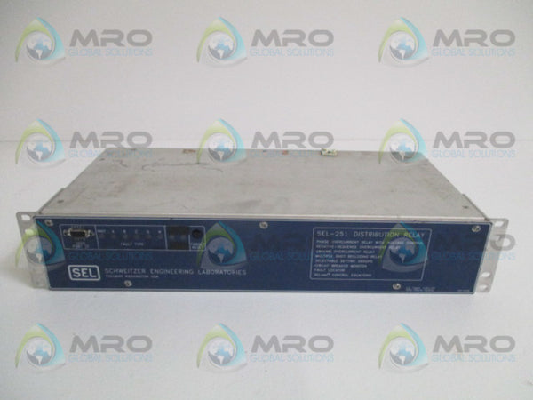 SEL SEL-251 251002-4556UHNB DISTRIBUTION RELAY UNMP