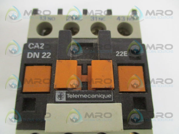 TELEMECANIQUE CA2DN22G6 CONTROL RELAY 120V UNMP