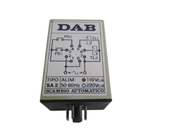 SCAMBIO AUTOMATICO SA2 AUTOMATIC PUMP SWITCHING OPERATOR RELAY 110VAC UNMP