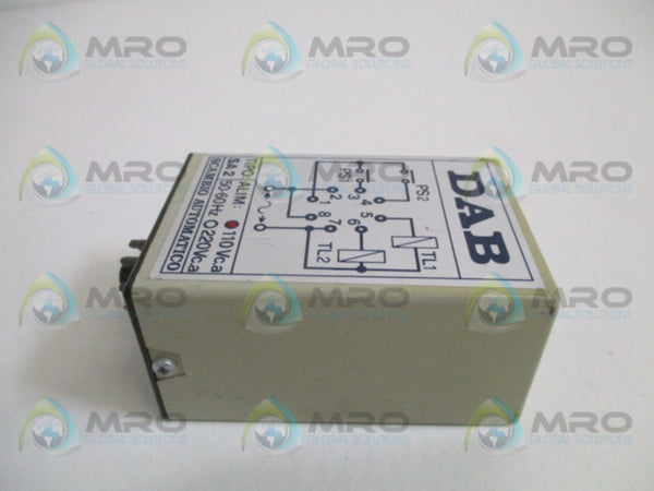 SCAMBIO AUTOMATICO SA2 AUTOMATIC PUMP SWITCHING OPERATOR RELAY 110VAC UNMP