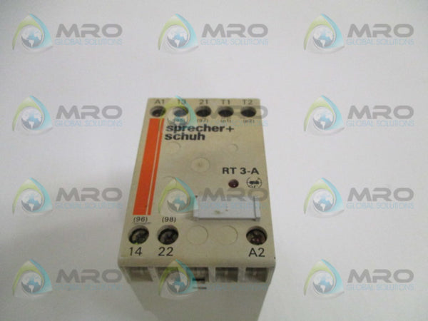 SPRECHER+SCHUH RT3-A THERMISTER PROTECTOR RELAY (AS PICTURED) UNMP