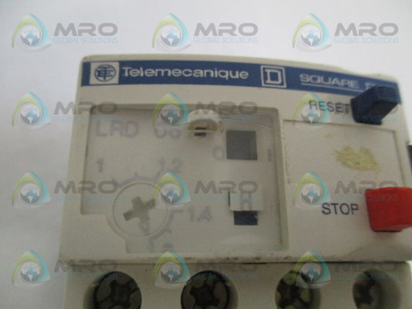 TELEMECANIQUE LRD06 OVERLOAD RELAY 1-1.6A UNMP