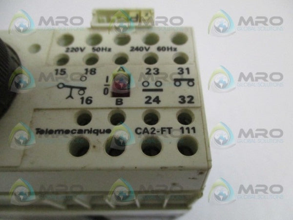 TELEMECANIQUE CA2-FT/FR TIME DELAY RELAY 10 SEC. 240V UNMP