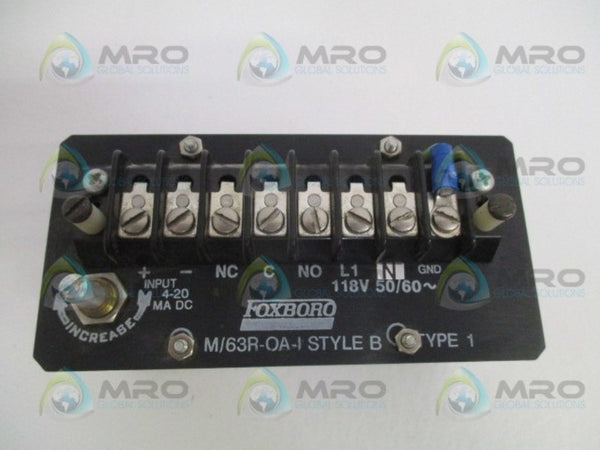 FOXBORO 63R-OA-I SAFETY RELAY UNMP