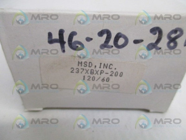 MSD 237XBXP-200 DELAY ON RELEASE RELAY 2-200 SEC. NSMP