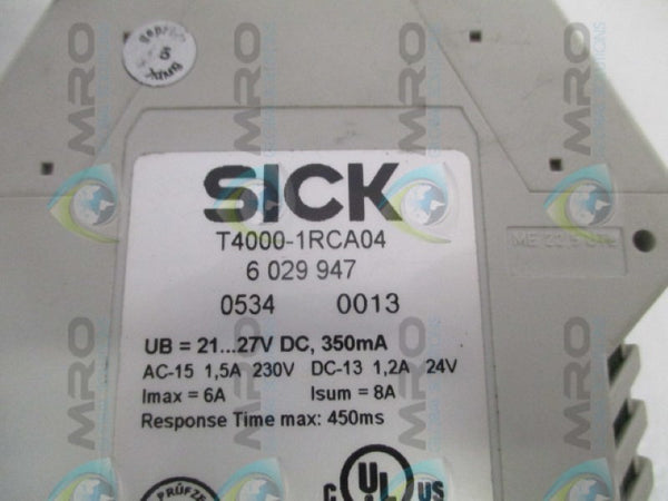 SICK T4000-1RCA04 SAFETY RELAY UNMP
