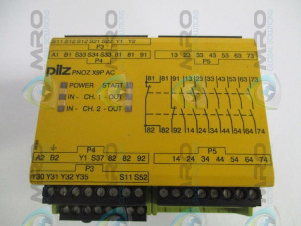 PILZ PNOZX9P24VDC100-240VACDC7no2so SAFETY RELAY UNMP