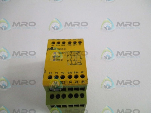 PILZ PNOZX424VDC3n/o1n/c SAFETY RELAY UNMP