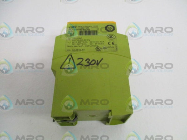 PILZ PNOZ-X4-230VAC-3N/O-1N/C SAFETY RELAY UNMP