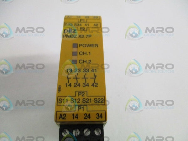 PILZ PNOZ-X2.7P-24VACDC-3N/O-1N/C SAFETY RELAY UNMP