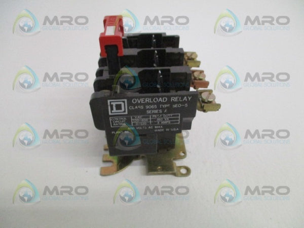 SQUARE D 9065-SE0-5 OVERLOAD RELAY (MISSING ACCESSORIES) NSNP