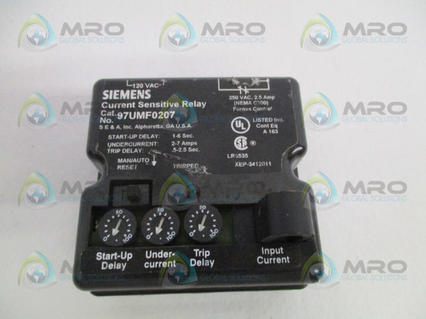 SIEMENS 97UMF0207 CURRENT SENSITIVE RELAY(AS PICTURED)NSNP