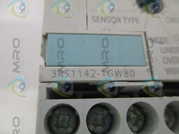 SIEMENS 3RS1142-1GW80 MONITORING RELAY (AS PICTURED) NSNP