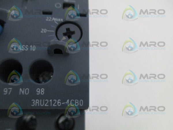 SIEMENS 3RU2126-4CB0 THERMAL OVERLOAD RELAY 17-22A (AS PICTURED) UNMP