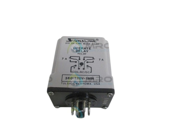 TIME MARK 360-120V-1MIN OPERATE DELAY RELAY 1MIN UNMP