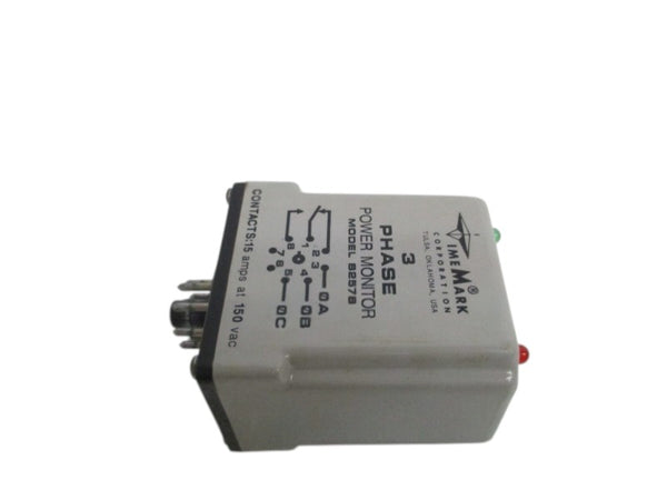 TIME MARK B257B 3-PHASE POWER MONITOR RELAY 15A 150VAC  UNMP