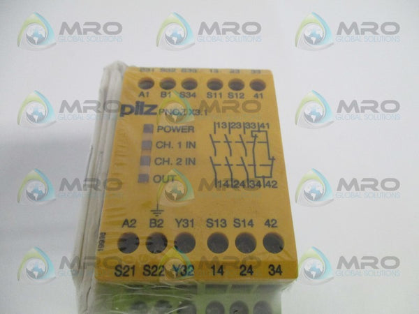 PILZ PNOZX3.1240VAC24VDC3n/o1n/c1so SAFETY RELAY  NSMP
