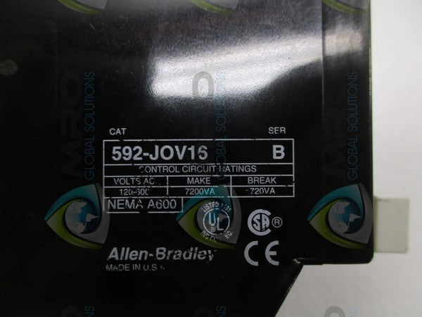 ALLEN BRADLEY 592-JOV16 SER. B OVERLOAD RELAY (AS PICTURED)  UNMP