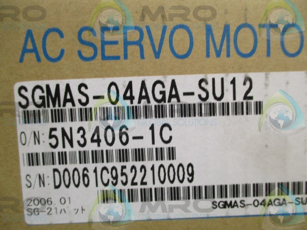 YASKAWA SGMAS-04AGA-SU12 AC SERVO MOTOR NSMP