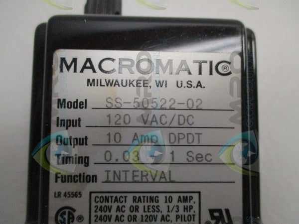 MARCOMATIC SS-50522-02 RELAY TIMER 0.03-1SEC.  NSNP