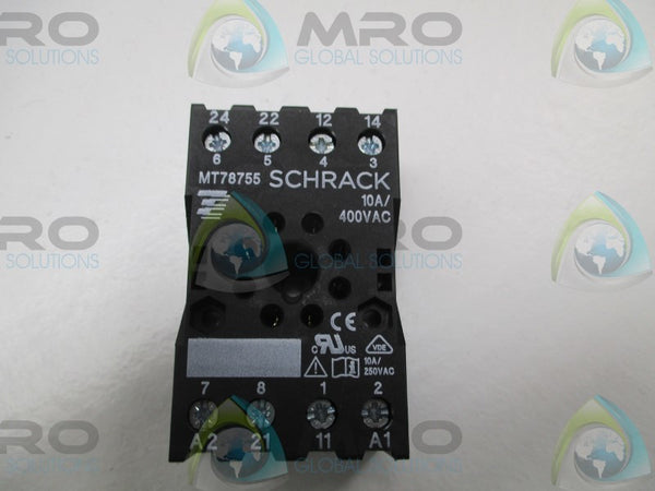 SCHRACK MT78755 RELAY SOCKET  NSNP