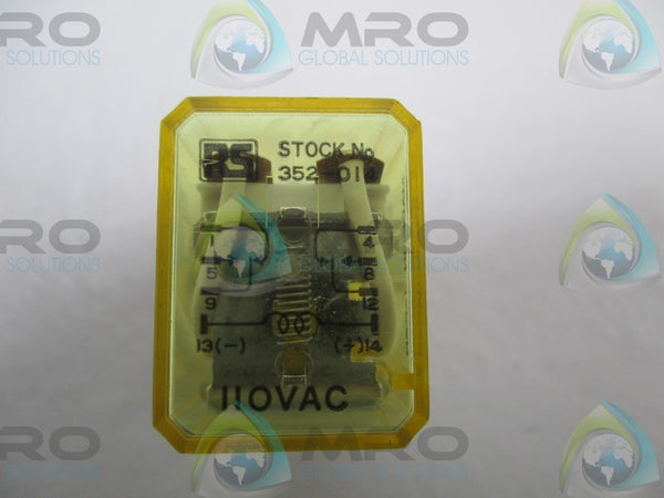 IDEC RH2B-U 352-014 RELAY 110VAC  UNMP
