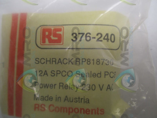 SCHRACK RP818730 376-240 RELAY 230VAC  NSMP