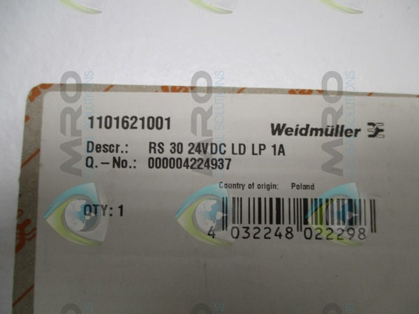 WEIDMULLER 1101621001 TERMINAL RELAY  NSMP