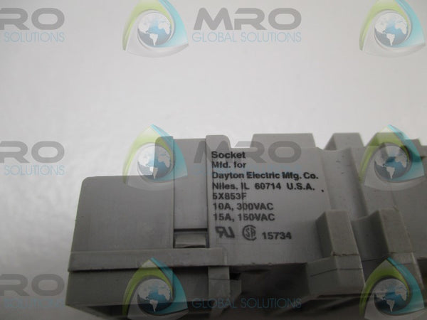 DAYTON 5X853F RELAY SOCKET  NSNP