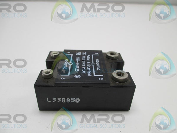 POTTER & BRUMFIELD SSR-240A25 SOLID STATE RELAY 120/240VAC  UNMP