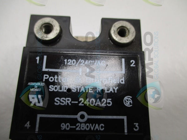 POTTER & BRUMFIELD SSR-240A25 SOLID STATE RELAY 120/240VAC  UNMP