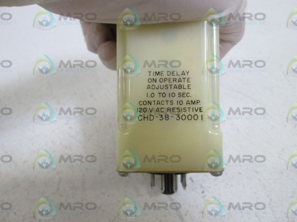 POTTER & BRUMFIELD TIME DELAY RELAY 1.0 TO 10 SEC. CHD-38-30001 UNMP