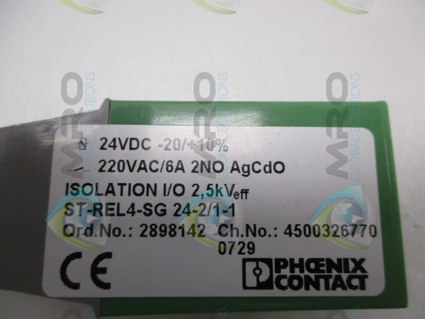 PHOENIX CONTACT ST-REL4-SG24-2/1-1 RELAY CONTACTOR  NSNP