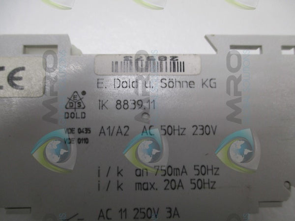 E.DOLD & SOHNE IK8839.11 CURRENT MONITORING RELAY  NSNP