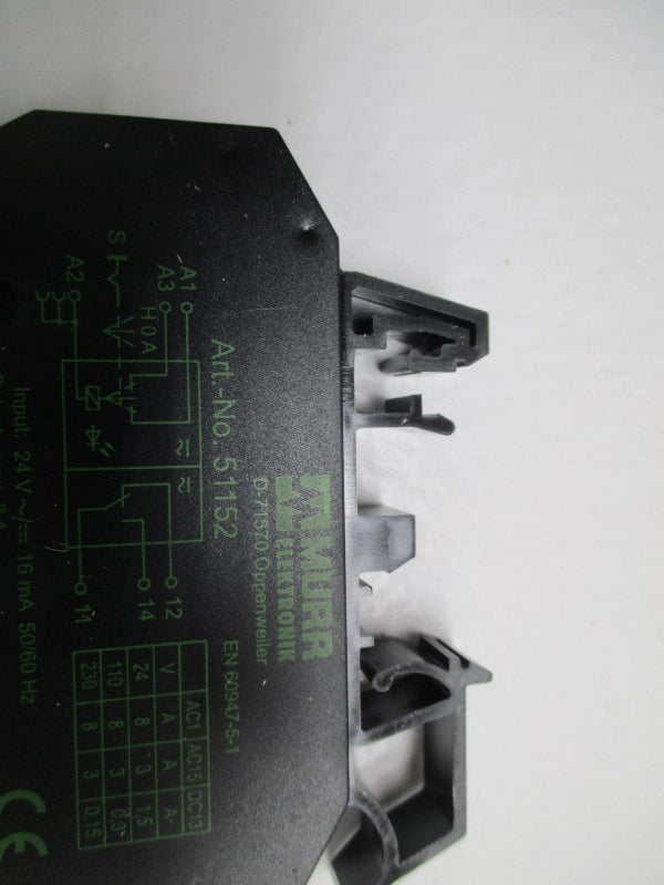 MURR ELEKTRONIK 51152 TOGGLE SWITCH OUTPUT RELAY NSMP