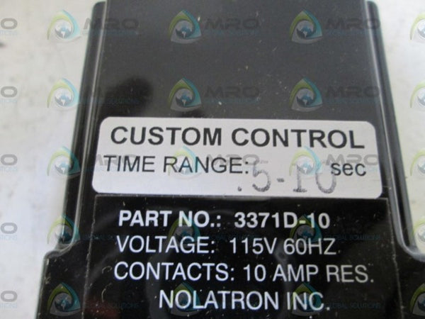 NOLATRON .5-10 SEC RELAY 3371D-10 NSMP