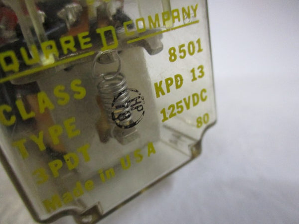 SQUARE D 8501-KPD13 RELAY 125VDC UNMP