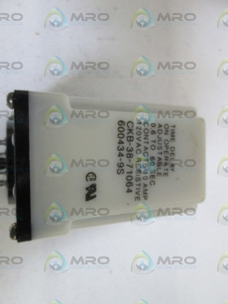POTTER & BRUMFIELD TIME RELAY 0.6-60 SEC CKB-38-71064 NSNP