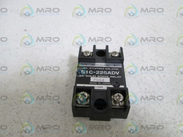 JEL SYSTEM CO. AC SOLID STATE RELAY S1C-225ADV NSNP