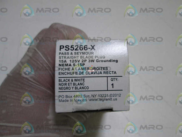 PASS & SEYMOUR PS5266-X STRAIGHT BLADE PLUG NSMP