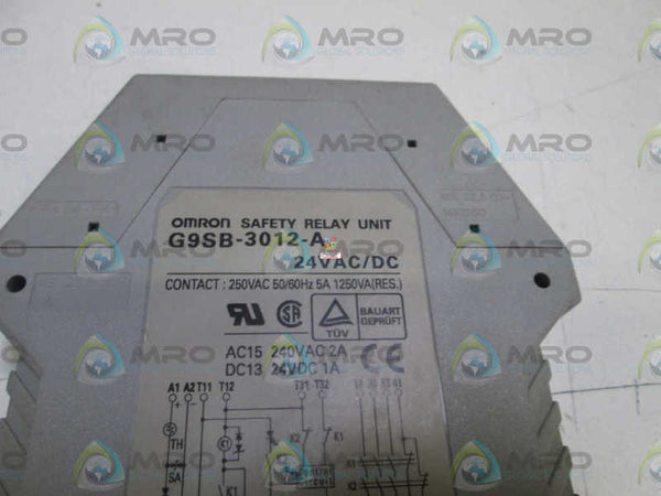 OMRON SAFETY RELAY UNIT G9SB-3012-A 24VAC/DC UNMP
