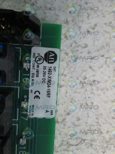 ALLEN BRADLEY RELAY EXPANDER MODULE 1492-XIM24-16RF SER. A (AS PIC)  UNMP