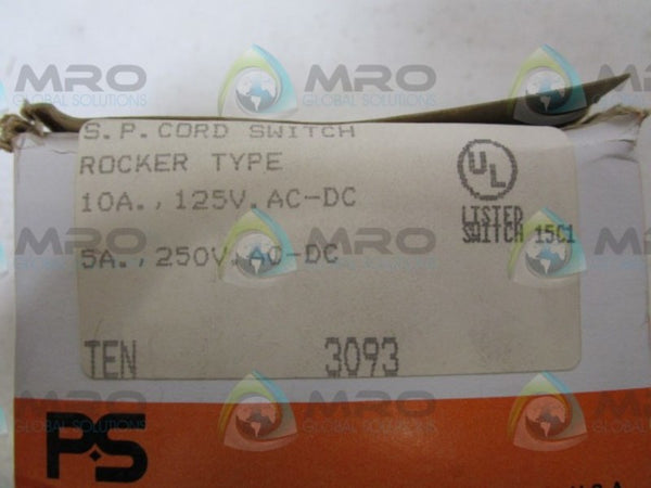 LOT OF 10 PASS & SEYMOUR 3093 SWITCH NSMP