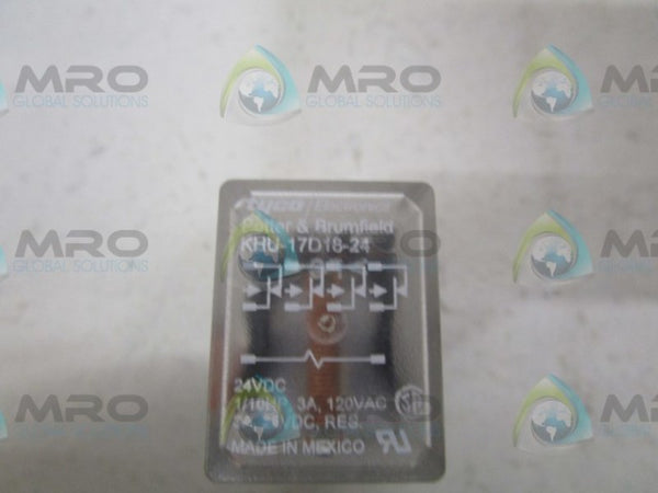 LOT OF 2 POTTER & BRUMFIELD KHU-17D18-24 RELAY  UNMP