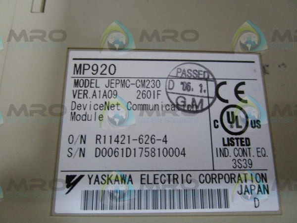 YASKAWA JEPMC-CM230 DEVICE NET I/F MODULE NSNP