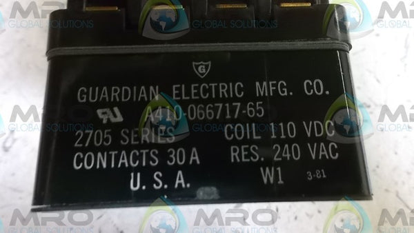 GUARDIAN ELECTRIC A410-066717-65 RELAY  NSNP