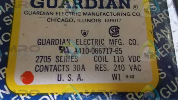 GUARDIAN ELECTRIC A410-066717-65 RELAY  NSMP